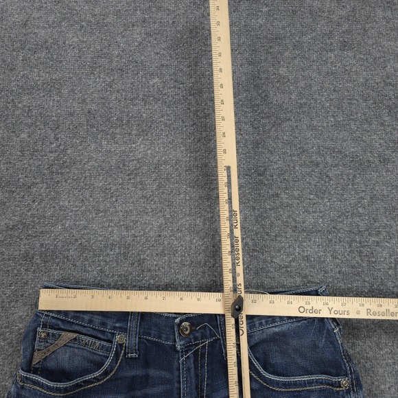 Ariat Jeans Mens 32x32 Blue Denim M4 Low Rise Boot Turnout Relaxed Western Work - Picture 6 of 13